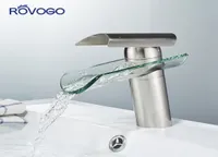 Rovogo Bathroom Basin Robinet Chrome and Nickel fini Mixer Cold and Water Sink Tap ￠ manche simple Aerator Faucet 9135563