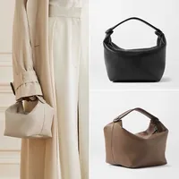 The row2022 new extremely simple and light luxury cowhide lunch box bag handbag women's small square bag