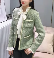 2022 donne designer vintage tweed blazer giacca cappotto femmina milan reggay designer abito a manicotto causale top abiti da abbigliamento A22