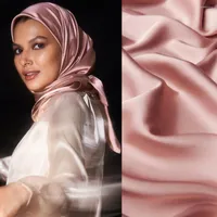Lenços de luxo medino de seda véu hijabs para mulheres cetim lenço marinho bandana bandana xale ramadan eid hijab muçulmano