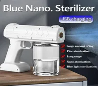 Favor de festa Acessórios para jardim 500 ml azul sem fio Nano ATOMizador a vapor Fogger Desinfecção Pulverizador de água Spray Guns4637645