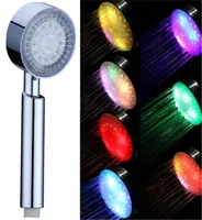 Newly Colorful Handheld 7Color LED Romantic Light Water Bath Home Bathroom Shower Head Glow4967162