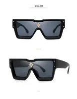 Large Full Frame Diamond Square Sunglasses For Men Women Vintage Unisex Shiny Gold Good Sell Plated 96006-B