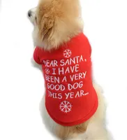Dog Fleece Xmas Dog Toy Clothes Mwater Christmas Red Magione Pet Cucciolo Autunno Inverno Caldo Abbigliamento ricamato 8231949