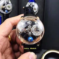 Luxry Watch статическая версия epic x Chrono CR7 Астрономический турбийон скелет aventurine Швейцарский кварцевый розовый корпус кожа кожа2448