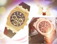 Nice Designer Mens rel￳gios StopWatch Clean Factory Qualidade Quartzo Calend￡rio Daydate Presidente Business Classic Genoso Rubber Strap Watchwatch Montre de Luxe