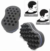 Brand Double Sided Waveshaped Sponge garden Brushes Multiholes Side Braid Hair Curl Wave Brush Hair Styling Tools1151415