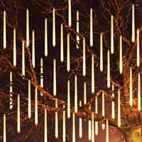 弦50cm 8チューブ流星シャワークリスマス落下雨LEDストリングライト防水付き付き着た雪の雨滴照明
