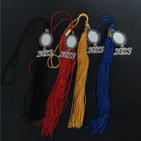 Sublimation Blank 2023 Graduation Hat Tassel Charms Hot Transfer Printing Consommables Prix d'usine