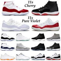 OG Jumpman 11 Cherry Basketer Shoes Men Women 11s Low Pure Violet Midnight Navy Cool Gray Bred Concord 45 Mens Trainers Sport Sneakers