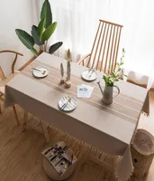 Table de d￩coration de maison nappe de coton coton glissade ￠ goudron imprim￩ nappe rectangulaire couverture de table ￠ manger moderne pour f￪te7192296