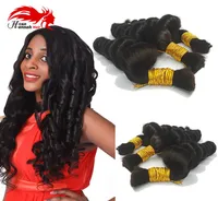 7A Brazilian Hair mini Braiding Bulk Hair Loose Wave Hair Bulk For Braiding Bundles Deep Loose Wave Brazilian1497136