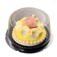 Scatole per torta confezione da regalo Cupcake in plastica Cupcake porta trasportatore trasparente a cupola contenitori di muffin rotondi mini imballaggio da forno