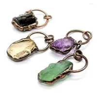Pendant Necklaces 1Pc Natural Irregular Amethystss Stone Pendants Antique Healing Crystal Quartz Charms BOHO Necklace For DIY Jewelry Making