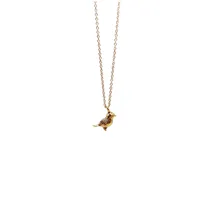 WJZB Fashion three dimensional sparrow necklace retro style punk stainless steel collarbone pendant necklaces jewelry wholesale