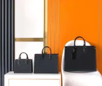 Luxury Tote Fashion Emfnaced Shopping Bag Satchels Onthgo Women Handväska Svart designers Väskor Totes Bag Tasche Stor äkta läder axel bärbar dator