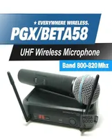 Microfono PGX PGX24 BETA58 SUPER CARDIOID BETA HANDHELD MICROFONE MICROFONO MIC3890682가 포함 된 UHF 가라오케 무선 마이크 시스템