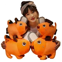 Plüschpuppen 2540 cm Pochita Chainsaw Kette Säge Mann Cosplay Stand Orange Dog Stuffed Puppe Japan Anime Fremder dh Kinder Geschenk 22113