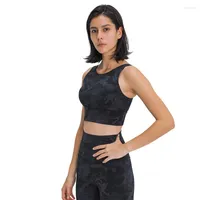 Yoga Outfit ABS LOLI Cutout Back Sports Bra Women Wireless Padded High Impact Bras Cropped Gym Running Workout Tank Tops