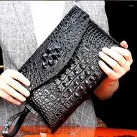 Wallets Crocodile Skin Clutch 2022 Leather High-End High-Quality Business Large-Capacity Coin Purse Card Pocket Bag