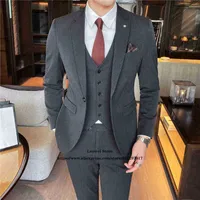 Костюм Classic Slim Fit Mens Suits 3 Piece Jacket Pating Sets Male of J220823