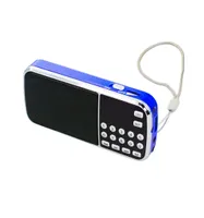 L088 Mini MP3 Music Player -Lautsprecher mit LED Auto Scan FM Radio Receiver Support TFSDUSBBlack Blue1682148