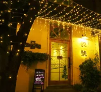 6m x 5m 960led extérieur maison chaude blanc Noël décoratif de Noël de fée rideau de fée guirlandes lumières de fête pour mariage1136576