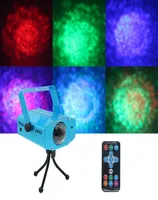 Edison2011 12W IR Remote Colorful Strobe RGB LED Stage Light Water Wave Projection Effect Lights Music Control Party DJ Disco Ligh5812029