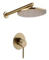 Szczotkowane złoto solidne mosiężne łazienka prysznicowa kran montowany 8907646