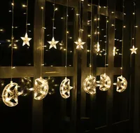 25M 138leds moon star icicle led curtain fairy string light Holiday Christmas light for Wedding home party Ramadan decoration7326612