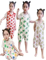 Pijama de pijamie para criança, menina com algodão com algodão com algodão, menino 16t de verão, abdômen de roupas caseiras de roupas caseiras 22058743057