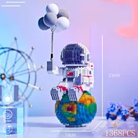 Blokkeert astronautengebouw met lichte mini micro Space Moon satelliet diamanten blok bakstenen constructor speelgoed voor kinderen 221114