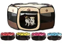 Pet Dog Cat PlayPen Tent Crate Room pliable Puppy Exercice Cat Cage Cage imperméable Extérieur à deux portes Cover Shade Nest Kennel8842552