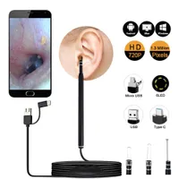 Diğer Sağlık Güzellik Ürünleri Görünür Earpick Otoskop Su Geçirmez Kamera Kulak Kazısı Görsel Oral Muayene Kulp Desteği Android PC Kulak Temizleme Aracı 221111