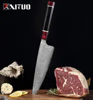 Xituo de 8 polegadas Butcher Nakiri Knife Japanese 67layer Damasco samurai Kitchen Kitchen Resin Handle Chef Knives Cleaver Cutlery8863668