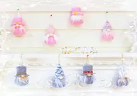 4pcsset Rudolph Santa Claus Doll Tree Hanging Christmas Dwarf Doll Doll Pendant New Year Gift Decord Decor