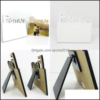 Frames And Mouldings Sublimation Blank White Board Slate Woodiness Diy Hollowing Out Letter Shape Laser Cutting Frames Mdf Home Acce Dhclr