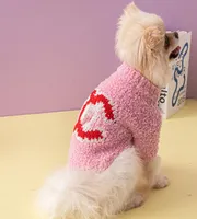 Klassiska m￤rken Dog Apparel Designer Dog Clothes Winter Warm Pet Sweater Turtleneck Knit Coat Thick Cats Puppy Clothing1642633