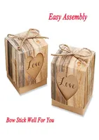 50pcslot Unique Wedding favors gift Hearts in Love Rustic Favor Box For Party favor box and candy box favors Love heart wedding4472546