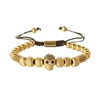 Bracelets de charme clássico Brandela de trança de bracelete de ouro de ouro Hip Hop Mades Pavimento de Zircão de Zircão Jóias de Luxúria