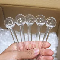 Pyrex 유리 오일 버너 파이프 흡연 액세서리 10cm 12cm 14cm 투명 색상 투명한 큰 튜브 네일 팁 dab bong