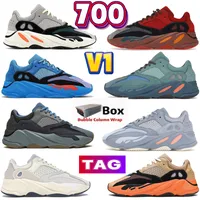 Men 700 Running Shoes designer women sneaker KW v1 mens Sports shoe reflective west OG solid grey Enflame Amber analog carbon hi-res blue red fashion trainers with box