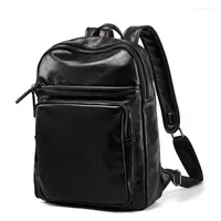 Mochila diseñadora marca hombres bolso de viaje de cuero de gran capacidad 14 mochila portátil adolescente daypack mochila hombre hombro