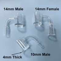 4mm Thick Smoking Oil Burner Bowl 25mm Big Quartz Banger With 10mm 14mm Male Female Joint Nail