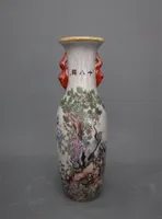 Jingdezhen Antike Keramik Qianlong Pastell Vase 18 Crane Home Dekorationschrank Antike Display -Stücke Vase Keramik Festival Dec6204267