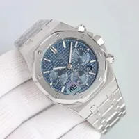 Boutique zakdoek 2022 Nieuwe AP Men's multifunctionele chronograaf Quartz Watch Sapphire Glass Roestvrij staalriem 30 meter waterdicht