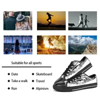 Custom shoes Classic Canvas Low cut Skateboard casual triple black Accept customization UV printing low mens womens sports sneakers Breathable color 94