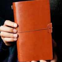 Блокноты Портативные студенты школа написание Kraft Paper Notebook Retro Travel Diary Diround Planner Planner Account Hand Account 221104