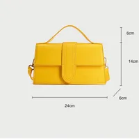 Kvinnors väska sommarfjäder ny solid bokstav färg mode pu handväskor axel liten fyrkantig väska