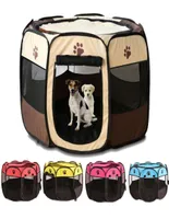 Pet Dog Cat PlayPen Tent Crate Room pliable Puppy Exercice Cat Cage Cage imperméable Extérieur à deux portes Cover Shade Nest Kennel8191674
